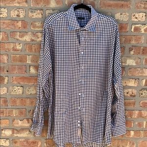 Mark Shale: Brown and White Button down